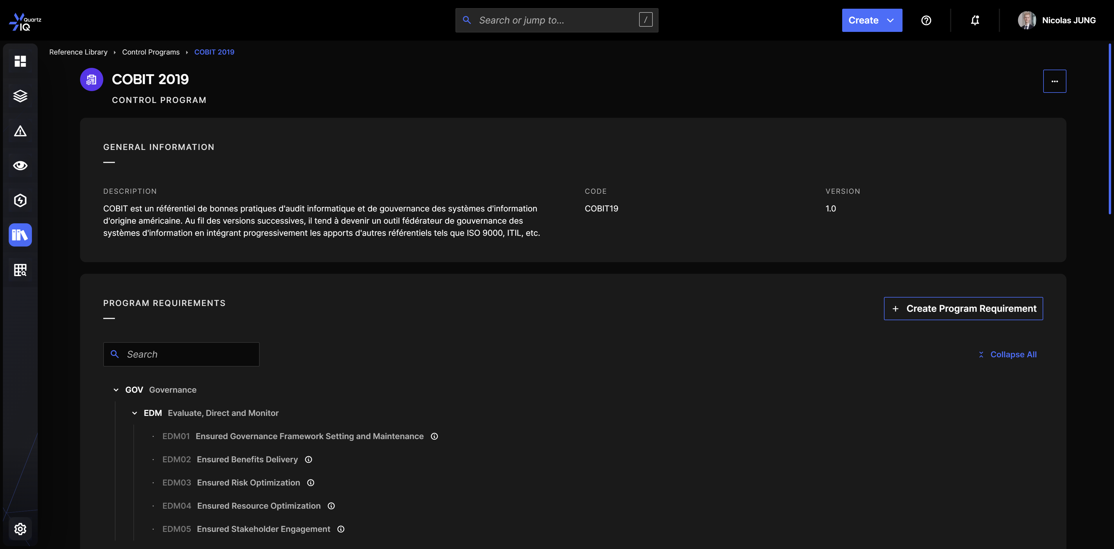 Control Program requirements
